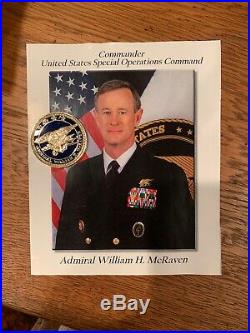 Admiral William McRaven Special Operations Navy SEAL Challenge Coin AUTHENTIC
