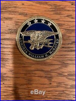 Admiral William McRaven Special Operations Navy SEAL Challenge Coin AUTHENTIC
