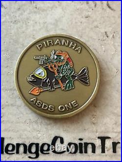 Advanced SEAL Delivery System ASDS One Piranha NSW SDVT-1 Navy Challenge Coin
