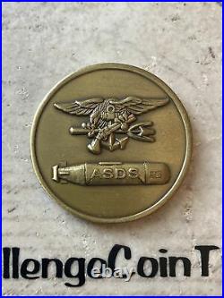 Advanced SEAL Delivery System ASDS One Piranha NSW SDVT-1 Navy Challenge Coin