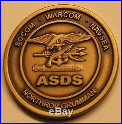 Advanced SEAL Delivery System ASDS Special Operations SDVT-1 Navy Challenge Coin