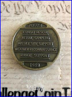Air Rescue Service Pararescue Combat Rescue 1989 Air Force Challenge Coin