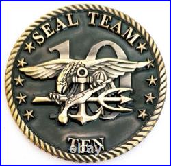 Amazing 2.5 Navy USN Seals FCPOA Challenge Coin Seal Team 10 Ten