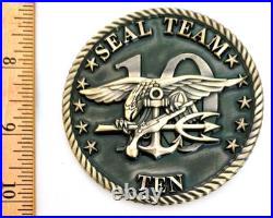 Amazing 2.5 Navy USN Seals FCPOA Challenge Coin Seal Team 10 Ten