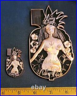 Amazing 2pc Set Navy USN Chief Pride CPO Challenge Coins Mermaid Pineapple