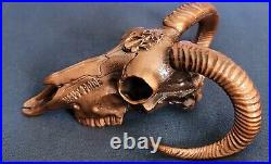 Amazing 3.5 Navy USN Chief CPO Pride Challenge Coin 3D Longhorn Skull Copper