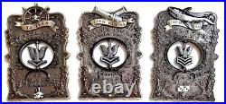 Amazing 3.5 Navy USN Petty Officer Pride 3pc Challenge Coin Set Uno Dos Tres