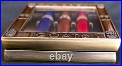 Amazing 3.5 USN Navy Chiefs Mess CPOA Challenge Coin Cigar Set Caribbean Goats