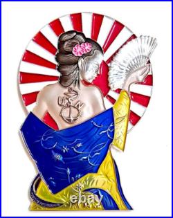 Amazing 3.5 USN Navy Chiefs Pride CPO Challenge Coin CNATT Atsugi Japan Geisha