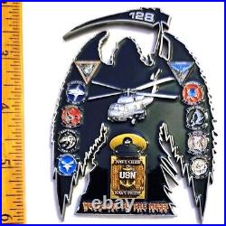 Amazing 3.5 USN Navy Chiefs Pride CPO Challenge Coin Class 128 Reaper