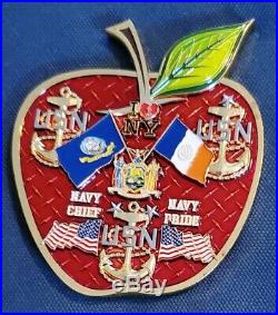 Amazing 3 Navy USN Chief's CPO Challenge Coin USS Comfort New York Big Apple