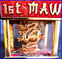 Amazing 3 Navy USN Chiefs Mess CPOA Challenge Coin Hatbox USMC MEF MAW