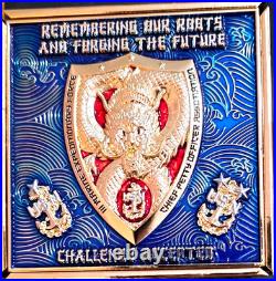 Amazing 3 Navy USN Chiefs Mess CPOA Challenge Coin Hatbox USMC MEF MAW