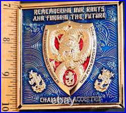 Amazing 3 Navy USN Chiefs Mess CPOA Challenge Coin Hatbox USMC MEF MAW