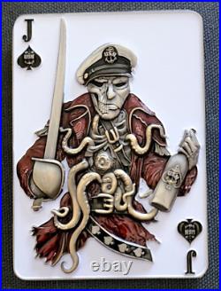Amazing 3 Navy USN Chiefs Mess CPO Challenge Coin Jack of Spades ATG PNW