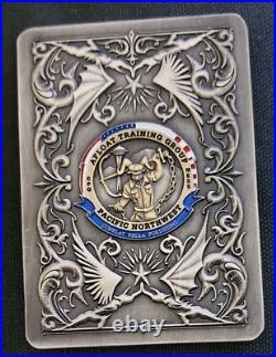 Amazing 3 Navy USN Chiefs Mess CPO Challenge Coin Jack of Spades ATG PNW