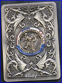 Amazing 3 Navy USN Chiefs Mess CPO Challenge Coin King of Spades ATG PNW