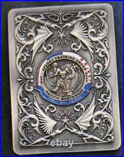 Amazing 3 Navy USN Chiefs Mess CPO Challenge Coin King of Spades ATG PNW