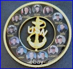 Amazing 3 Navy USN Chiefs Mess CPO Challenge Coin MCPON History 122nd Birthday