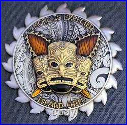 Amazing 3 Navy USN Chiefs Pride CPO Challenge Coin Hawaii Island Chief