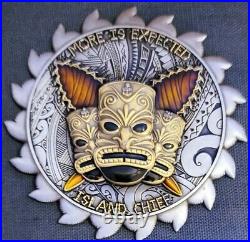 Amazing 3 Navy USN Chiefs Pride CPO Challenge Coin Hawaii Island Chief