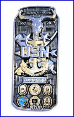 Amazing 3 Navy USN Chiefs Pride CPO Challenge Coin Lone Star CMDCM