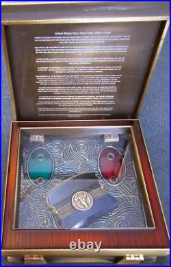 Amazing 3 USN Navy Chiefs CPO Pride 3pc Challenge Coin Anchor Holder Box