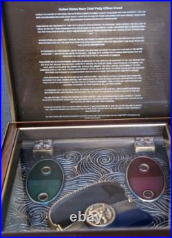 Amazing 3 USN Navy Chiefs CPO Pride 3pc Challenge Coin Anchor Holder Box