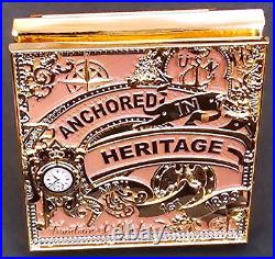 Amazing 3 USN Navy Chiefs CPO Pride 3pc Challenge Coin Anchor Holder Box