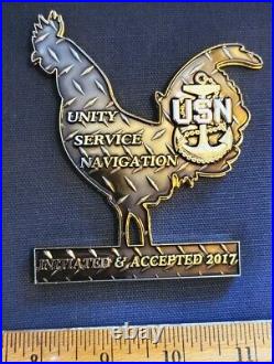 Amazing 3 USN Navy Chiefs Mess CPO Challenge Coin Conch Republic 2017