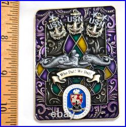 Amazing 3 USN Navy Chiefs Mess CPO Challenge Coin USS Louisiana (SSBN-743)