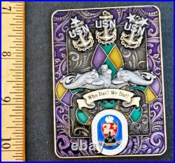 Amazing 3 USN Navy Chiefs Mess CPO Challenge Coin USS Louisiana (SSBN-743)