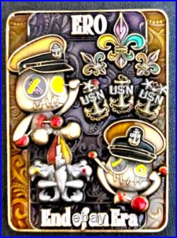 Amazing 3 USN Navy Chiefs Mess ERO/CPO Challenge Coin USS Louisiana (SSBN-743)