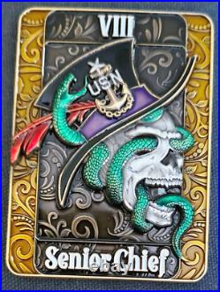 Amazing 3 USN Navy Chiefs Mess SCPO Challenge Coin USS Louisiana (SSBN-743)