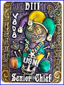 Amazing 3 USN Navy Chiefs Mess SCPO Challenge Coin USS Louisiana (SSBN-743)