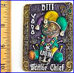 Amazing 3 USN Navy Chiefs Mess SCPO Challenge Coin USS Louisiana (SSBN-743)