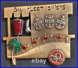 Amazing 3 USN Navy Chiefs Pride CPO Challenge Coin 5th Fleet Desert Chiefs
