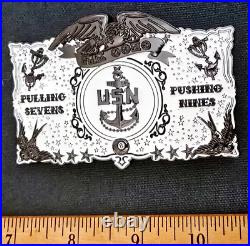 Amazing 3 USN Navy Chiefs Pride SCPO Challenge Coin Buckle The Ocho ST