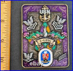 Amazing 3 USN Navy Crew A-GANG/CPO Challenge Coin USS Louisiana (SSBN-743)