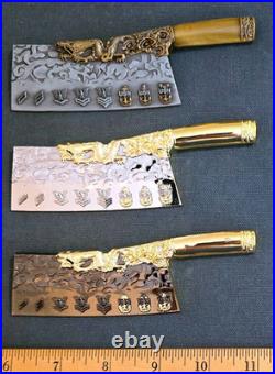 Amazing 3pc Set 4.5 USN Navy CS/MS Cleaver Rating Pride Challenge Coins