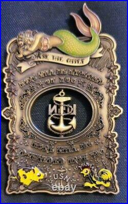 Amazing 4 Navy USN CPO Pride Challenge Coin El Jefe Mermaid Anchor Spinner