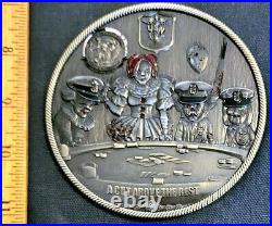 Amazing 4 Navy USN Chiefs Mess CPO Challenge Coin Jenny's Khaki Ball