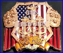 Amazing 4 Navy USN Chiefs Pride CPO 2pc Challenge Coin USS Roosevelt (DDG-80)