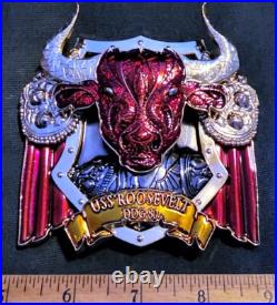 Amazing 4 Navy USN Chiefs Pride CPO 2pc Challenge Coin USS Roosevelt (DDG-80)