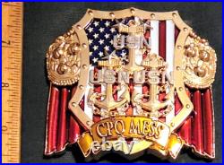 Amazing 4 Navy USN Chiefs Pride CPO 2pc Challenge Coin USS Roosevelt (DDG-80)