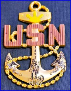 Amazing 4 Navy USN Chiefs Pride CPO Challenge Coin Anchor