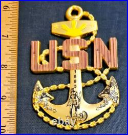 Amazing 4 Navy USN Chiefs Pride CPO Challenge Coin Anchor