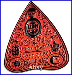 Amazing 4 Navy USN Chiefs Pride CPO Challenge Coin Ouija Red