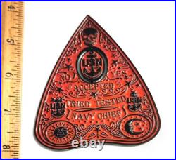 Amazing 4 Navy USN Chiefs Pride CPO Challenge Coin Ouija Red