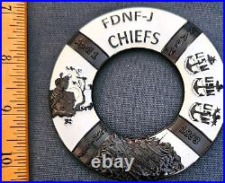 Amazing 4 USN Navy Chiefs Mess CPO Challenge Coin USS Shiloh (CG-67)